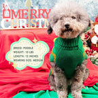 Cyeollo Christmas Sweater for Dogs - Turtleneck Glitter Holiday Clothes for Cold Weather Winter Pet Outfits
