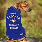 MLB Toronto Blue Jays Dog T-Shirt Small. - Licensed Shirt for Pets Team Colored with Team Logos- Premium Stretchable Materials for The Comfort of Your Dog & Cat