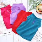 6 Pack Winter Dogs Sweater for Small Dogs Warm Clothes Fleece Vest with Leash Ring Sleeveless Dog Jacket for Little Medium Puppy Pet Unisex(Large,Bright Colors)