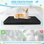 Loiion Dog Car Bed, Non-Slip Backseat Extender Pet Mat, Removable Washable Dog Bed for SUVs, Sedans & Trucks, Anti-Slip Travel Bed for Dogs, Easy Clean & Scratch-Proof & Comfort (50"x24.6")