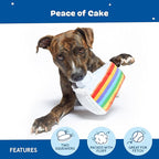 Barkbox Peace of Cake Dog Toy – Fluff-Filled Plush Toy with Dual Squeakers – Interactive Fetch & Play Fun for Small Dogs