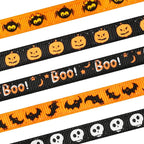 Halloween Cat Collar with Bell, Adjustable Comfortable Kitten Halloween Collar Breakaway, Boo! Patterns Safety Holiday Cat Collars for Boys Girls,Kitten,Puppy Black (7.5"-12.5")
