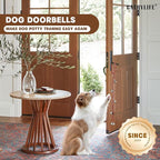 Dog Doorbells for Potty Training, Poly Urethane Puppy Door Bells, Hand-woven Dog Bells for Dog Training, Extra Loud Bells for Door Knob, Ring to Go Outside Doggie Pet Supplies. (Brown twist)