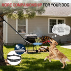 Dog Tree Tug of War Toy with Squeaky, Tethered Tug of War Outdoor Toy Self Play for Small to Medium Dogs to Exercise Play Rope,Ball with Rope Dog Toy
