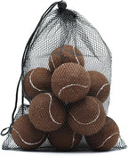 Magicorange Tennis Balls, 12 Pack Advanced Training Tennis Balls Practice Balls, Come with Mesh Bag for Easy Transport, Good for Beginner Training Ball