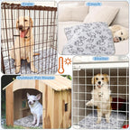 2 Pcs Large Self Warming Cat Pad Self Heating Cat Mat Bed Dog Crate Pet Blankets Thermal Heated Bed Mat for Outdoor Indoor Newborn Kittens Puppies Dog(Paw Print,24 x 18)