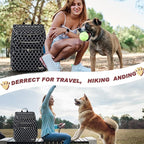 BAGLHER Dog Travel Bag Backpack, Airline Approved Pet Supplies Backpack, Dog Travel Backpack with 2 Silicone Collapsible Bowls and 2 Food Baskets DLBlack
