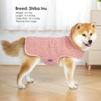 cyeollo Dog Coat Sherpa Fleece Reversible Jacket Turtleneck Sweater Vest Thick Dog Jackets for Winter Warm Clothes Cold Weather Coats for Small Dogs Apparel, Pink L