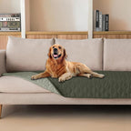gogobunny 100% Double Sided Waterproof Dog Blanket Soft Pet Bed Cover Reversible Protect Furniture Couch Sofa Car for Puppy Large Dog Cat (Dark Olive/Light Olive, 30x90 Inch (Pack of 1))
