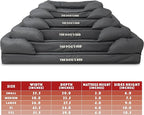 The Dog's Bed Replacement Outer Cover ONLY (Outer Cover ONLY - NO Bed, NO Waterproof Inner) for The Dog's Bed, Washable Oxford Fabric, Medium (Grey & Black Piping)