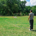 Rypet Reflective Cat Long Leash 15 FT Escape Proof Walking Leads Yard Long Leashes Durable Safe Personalized Extender Leashs Traning Play Outdoor for Kitten, Puppy, Rabbit and Small Animals
