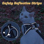 Cat Harness and Leash for Walking Escape Proof, Adjustable Kitten Vest Harness Reflective Soft Mesh Puppy Harness for Outdoor, Comfort Fit, Easy to Control (Gray, S)