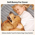 Veehoo Orthopedic Memory Foam Dog Bed, 7 Inch Thick Extra Large XXL Dog Bed for Senior Dogs with Ultra-Soft Fluffy Surface, Waterproof Liner, Removable Washable Cover and Non-Slip Bottom, 52"x36"x7"