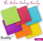 LickiMat Classic Buddy, Cat Slow Feeder Lick Mat, Boredom Anxiety Reducer; Perfect for Food, Treats, Yogurt, or Peanut Butter. Fun Alternative to a Slow Feed Cat Bowl or Dish, Purple
