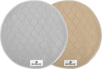 Pet Parents® Pawtect® Pads Washable Pee Pads for Dogs (2pack) of Premium Dog Pee Pads, Waterproof Puppy Pads & Reusable Dog Pads, Whelping Pads & Modern Pee Pads for Dogs (Tan/Grey, 17" Round)