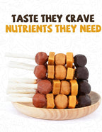 PAWUP Dog Treats, Kabobs Chews Made with Sweet Potato, Turkey, Chicken & Duck, Rawhide Sticks for Dogs, Long-Lasting, High Protein Dog Treat for Small Medium Large Dogs, 12 Count