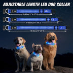 LED Dog Collar, Light Up Dog Collar, USB Rechargeable - Brightest Dog Lights for Night Walking, 6 Light Modes, Adjustable for Dog Safety(Small, Royal Blue)