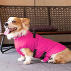 Medium Dog Coat with Harness Built-in, Waterproof Reflective Fleece Lined - Warm Windproof Winter Jacket with Back Zipper, Cold Weather Snow Dog Coats - Pink - M