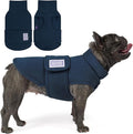 cyeollo Small Dog Sweater, Fleece Dog Sweaters Turtleneck Vest Soft Puppy Sweatshirt Stretchy Pet Fall Autumn Coat Warm Winter Clothes for Small Dogs Boy, Navy M