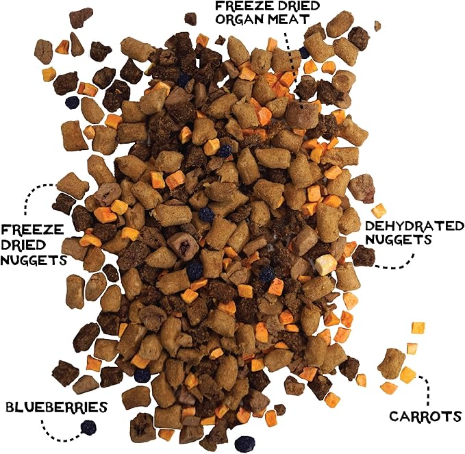 Simple Food Project The Freeze Dried Raw Dog Food Topper Featuring Organic Human Grade Ingredients [6 Pack Variety - 1oz Samples Bison, Duck, Lamb, Beef/Salmon, Duck/Trout, and Chicken/Turkey] …