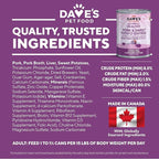 Dave’s Dog Food Grain Free Dog Food Wet (Pork & Sweet Potato in Broth), Made in Canada Naturally Healthy Canned Topper, Gluten Free, 13.2 oz (12 Pack)