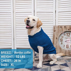Mihachi Turtleneck Dog Sweater - Winter Coat Apparel Classic Cable Knit Clothes with Leash Hole for Cold Weather, Ideal Gift for Pet in New Year Royal Blue Medium