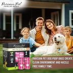 Parisian Pet Ecofriendly Dog Poop Bags Rolls - 320 Count Unscented Poop Bags For Dogs - Leakproof, Extra Thick, 16 Dog Waste Bags Refill Rolls - Princess Pink Doggie Poop Bags - Fits All Dispenser