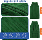 Queenmore XSmall Dog Sweater,Small Sweater for Pet,Soft Knitted Dog Sweater Christmas Clothing,Turtleneck Pullover Puppy Sweaters for Dogs Girls Boys,Cozy Pet Knitwear for Teacup,Chihuahua(Green,XS)