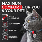WAUDOG Nylon Cat Collar with Removable Bell and QR ID Tag for Small, Medium and Large Breeds Adjustable Long Lasting Durable Kitten Collars Boy & Girl