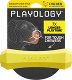 Playology Dog Toys | Durable Squeaky Chew Stick for Dogs | Medium Chicken Scented Toy - Easy to Clean and Made from Non Toxic Materials