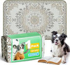 FXW Washable Pee Pads for Dogs, Puppy Pads with Super Absorbent, Specifically Designed for FXW Rollick/Homeplus 24 inch 6 Panels Dog Pen, 63" × 39" Rectangle, Boho, 1 Pack