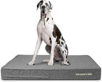 The Dog’s Bed Orthopedic Memory Foam Dog Bed, 2XL Grey Linen, Pain Relief for Arthritis, Hip & Elbow Dysplasia, Post Surgery, Lameness, Supportive, Calming, Waterproof Washable Cover