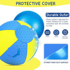 Herding Ball for Dogs and Horses - 18" Jolly Ball for Dogs, Agility Training Equipment, Herding for Australian/German Shepherd, Improved Bite-Resistant, Reinforced Sewing Dog Toys - Blue&Yellow（NEW）