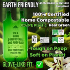 Ultra Thick & Deep RockRhino Dog Poop Bags for Large & XL Breeds | 4-Layer Interlocking Bottom | 100% Home Compostable, 0% Plastic | Vanilla-Scented | 60 Bags, Easy Open Tie Handles, Not for Scooper