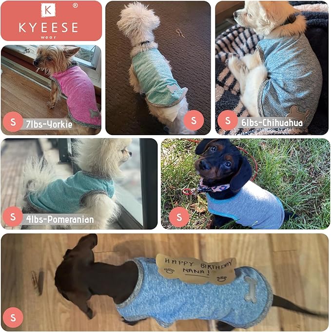 KYEESE 2 Pack Dog Shirts Quick Dry Soft Stretchy Pet T-Shirts with Reflective Label Tank Top Sleeveless Vest Sun Protection Dog Clothes for Small Medium Dogs, Small, Purple+Pink