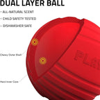 Playology Dog Toys | Dual Layer Ball Durable Chew Toy for Aggressive Chewers | Medium Beef Scented Toy - Easy to Clean and Made from Non Toxic Materials