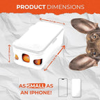Dog Poop Bag Dispenser - Outdoor or Indoor Pet Waste Bag Dispenser Station - Stick-On or Screw-On Wall Mount - Poop Bags Storage Outdoor Container - Includes 4 Doggie Bag Rolls (White)
