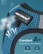 FAYOGOO Cat Harness and Leash Set | Upgrade Step-in Escape Proof Harness | Lightweight Soft Vest, No-Choke Design for Walking, Travel, Camping (Tranquil Teal)