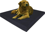 Dogbed4less Extra Large Human Mattress Grade Orthopedic Gel Infused Memory Foam Dog Bed, Strong Waterproof Liner with Durable Washable Canvas Cover, 47X29X4 Inch, Black (Fit 48X30 Crate)