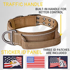 ADITYNA Heavy Duty Dog Collar for Medium Dogs - Reflective Collar with Handle for Training, and Walking - Wide, Thick, Tactical, Soft Neoprene Padded