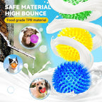SHARLOVY 3.5” Large Dog Toys Ball, 6 Pack Squeaky oys, Durable for Aggressive Chewers, Spiky Ball for Clean Teeth and Training, Fetch Toys for Large Dogs, for Puppy Chew and Teething