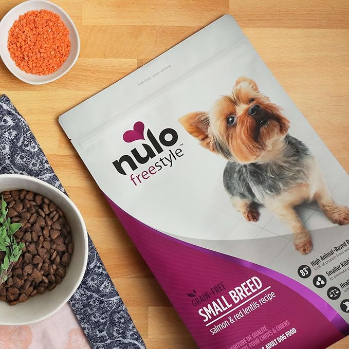 Nulo Freestyle Small Breed Dog Food, Premium Adult and Puppy Grain-Free Dry Smaller Sized Kibble Food, with BC30 Probiotic for Healthy Digestion Support , 14 Pound (Pack of 1)