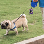 Attachment,Waste Bag Dispenser Zippered Pouch, Fits Any Leash, Includes Free Roll of Dog Bags, Poop Bag Dispenser - 2 Packs, Little Dinosaurs