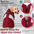 AOFITEE Dog Coat, Warm Dog Jacket with Harness Built in, Waterproof Coats for Small Dogs, Dogs Winter Coat Puffer Jacket with Zipper & Fleece Collar, Pet Snowsuit Sweater for Chihuahua Yorkshire, XS