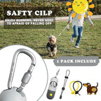 Dog Poop Bag Dispenser with Flashlight|Dog Poop Bag Holder with Leash Clip|Hands-Free Leash Holder with Straps and 1 Roll Waste Bags (Light Grey)