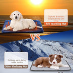 4 Pack Self Heating Cat Pad 16 x 20 Inch Self Warming Cat Bed Non Slip Warm Dog Pad Mat Washable Pet Kennel Crate Bed Mat for Indoor Outdoor Pets(Navy Blue,16 x 20 Inch)