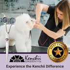 Kenchii Scorpion 7 Inch, Straight Grooming Scissors for Dogs and Pets - Premium Steel Scissors for Dog Grooming - Dog Shears Pet Grooming Accessories - Pet Hair Trimming Scissor