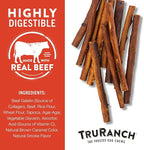 TRURANCH Collagen Sticks - 5" Collagen Sticks for Dogs - Long Lasting Healthy Joint Support Dog Treat - Rawhide Alternative - Skin & Coat Health - Made with Real Beef, 1 Bag, 15 Count