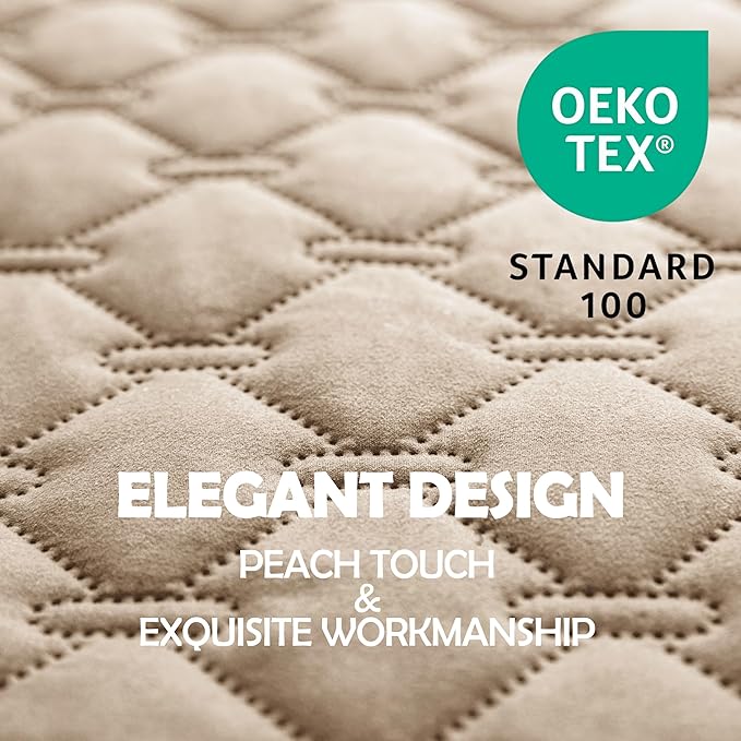 gogobunny 3X Stronger Waterproof Pet Blanket, Scratch Proof Furniture Protector for Dogs Cats, Reversible Cover 30x70 Inch, Dark Beige