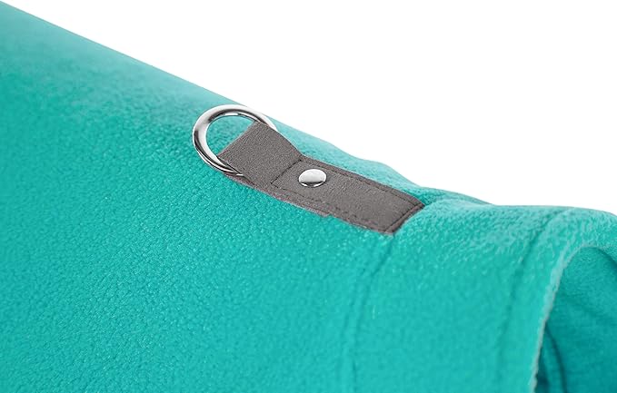 Gooby Fleece Vest Dog Sweater - Turquoise, Large - Warm Pullover Fleece Dog Jacket with O-Ring Leash for Small to Medium Dogs